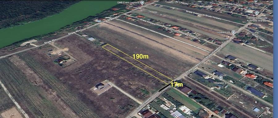 Teren agricol intravilan de 3150 mp, în Brănești