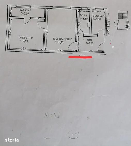 Apartament cu 2 camere semidecomandat în Tomis Nord