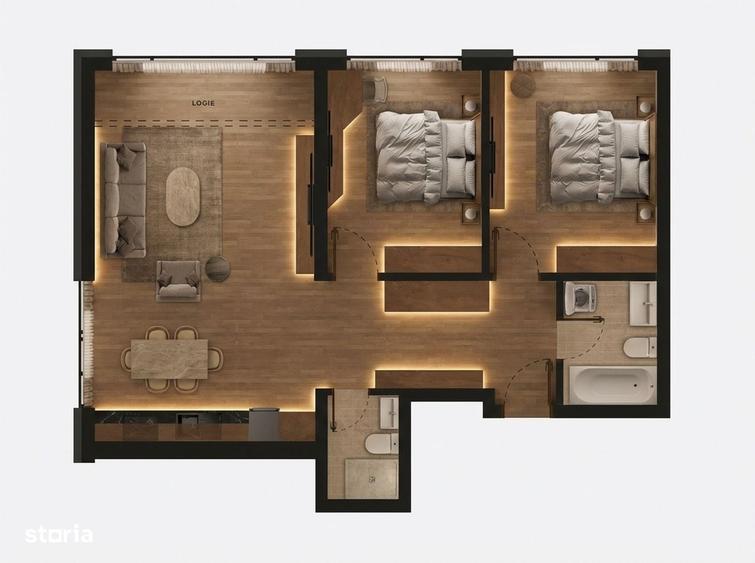Apartament cu 3 camere în Militari