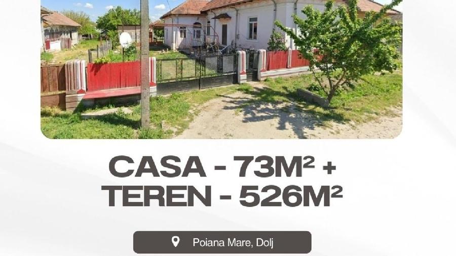 Casă individuală cu 3 camere cu Teren 526 Mp în Poiana Mare