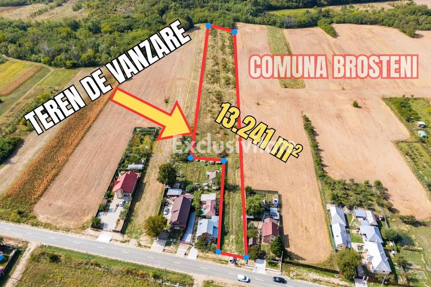 Teren Construcții intravilan de 13241 mp, în Podu Broșteni