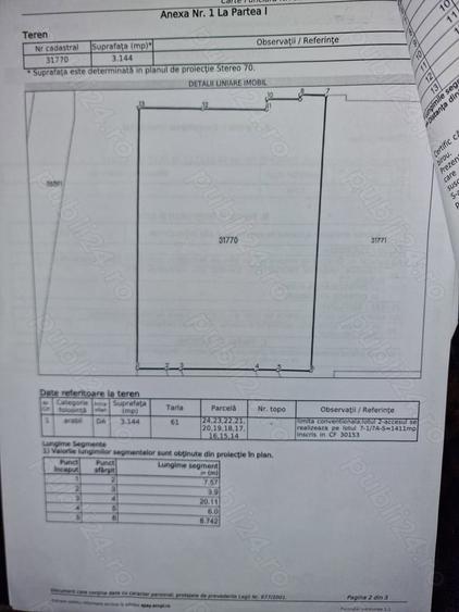 Teren de 3144 mp, în Podari