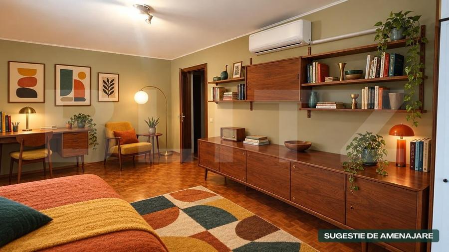 Apartament cu 2 camere semidecomandat, mobilat în Astra