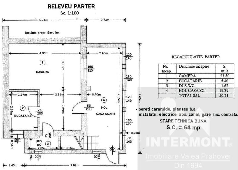 Apartament cu 4 camere în Central