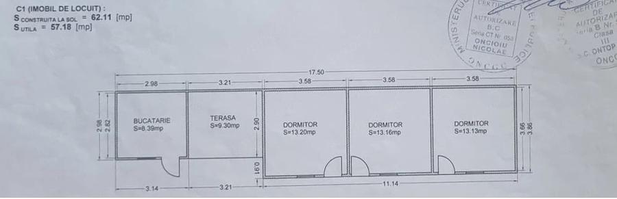Casă cu 3 camere cu Teren 289 Mp în Central