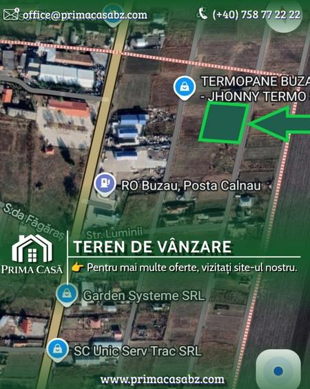 Teren Construcții intravilan de 1920 mp, în Poșta Câlnău