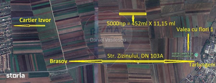 Teren Extravilan 5.000 mp Tarlungeni / Strada Zizinului