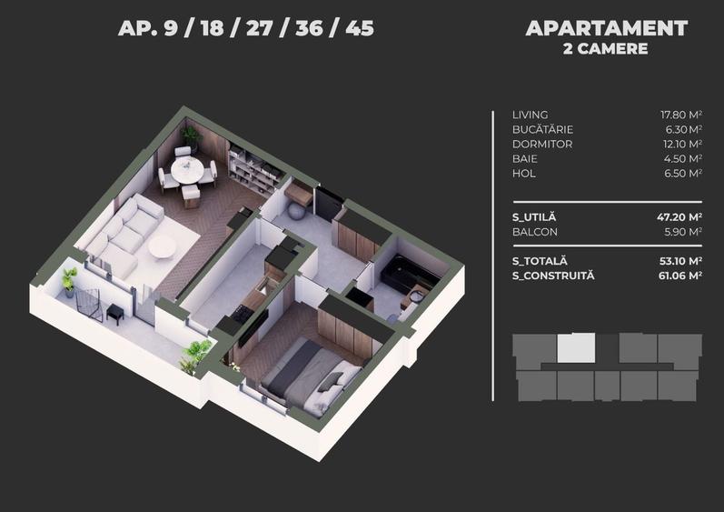 Apartament cu 2 camere decomandat în Berceni — fotografia 1
