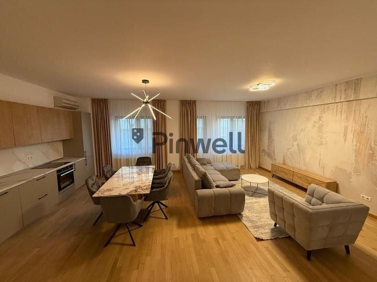 Apartament cu 4 camere semidecomandat, mobilat în Herăstrău