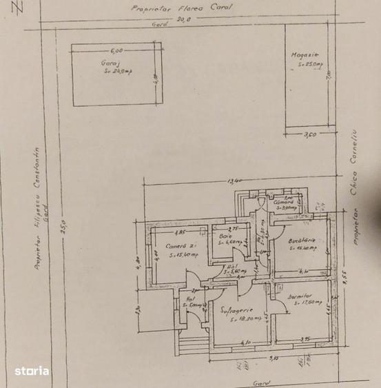 Casă cu 3 camere cu Teren 513 Mp în Central