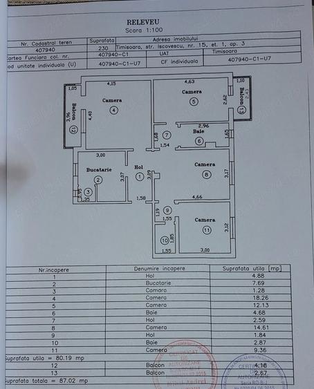 Apartament cu 4 camere decomandat în Complex Studențesc