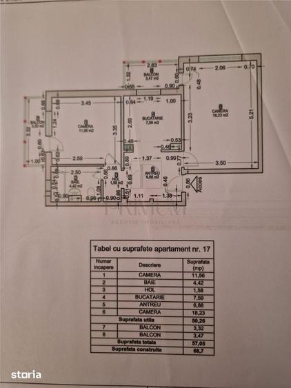 Apartament cu 2 camere decomandat în Soarelui