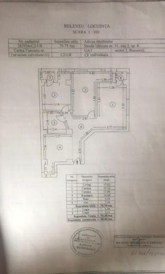 Apartament cu 3 camere decomandat, mobilat în Bucureștii Noi