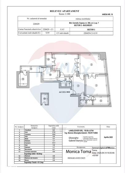 Apartament cu 3 camere în Centrul Istoric