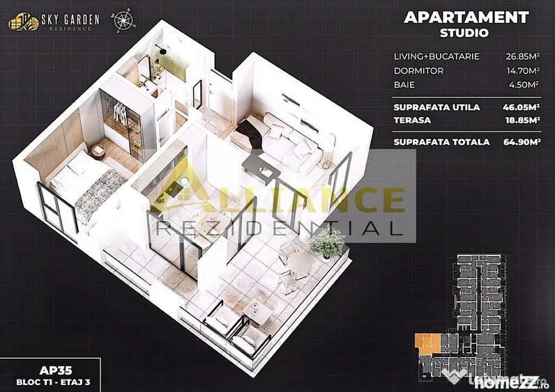 APARTAMENT TIP STUDIO DE VANZARE - COMPLEX NOU - 3
