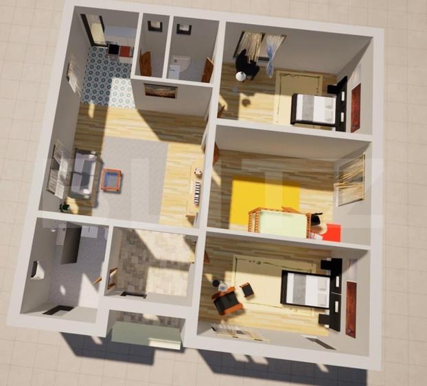 Casă individuală cu 4 camere cu Teren 500 Mp în Tărlungeni