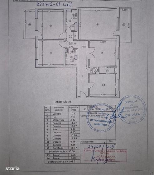 Apartament cu 4 camere decomandat în Sebastian
