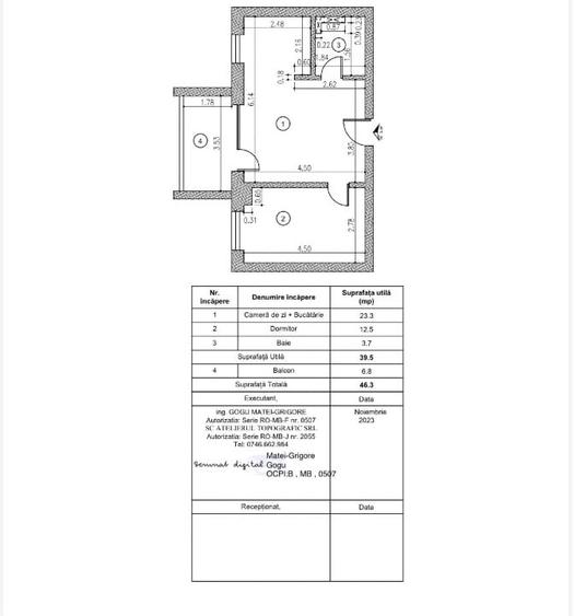 Apartament cu 2 camere semidecomandat în Aviației