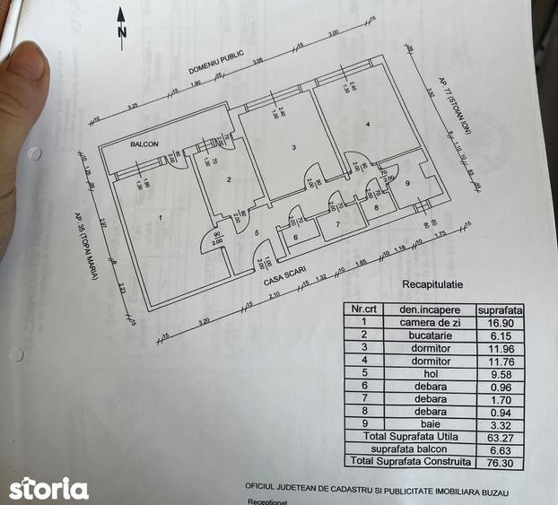 Apartament cu 3 camere decomandat, mobilat în Central