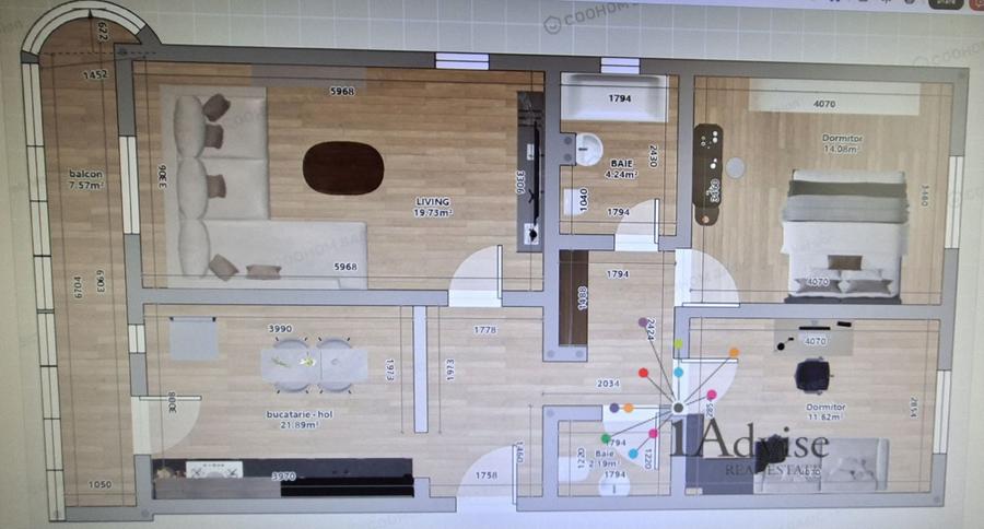 Apartament cu 3 camere decomandat în Astra