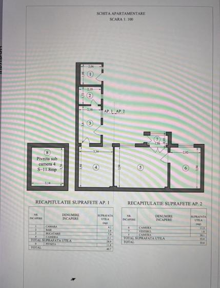 Casă individuală cu 3 camere cu Canalizare în Brâncoveanu