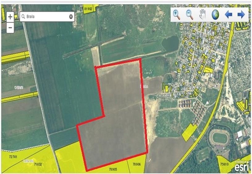 Teren intravilan de 308700 mp, în Sud-Vest