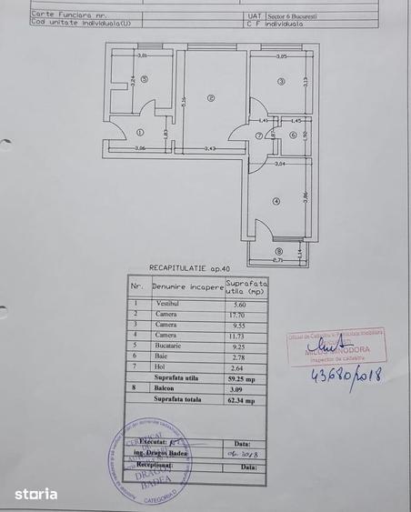 Apartament cu 3 camere în Militari