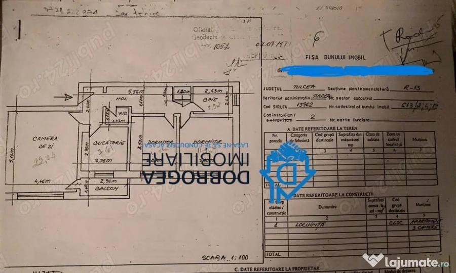 Apartament cu 3 camere decomandat în E3