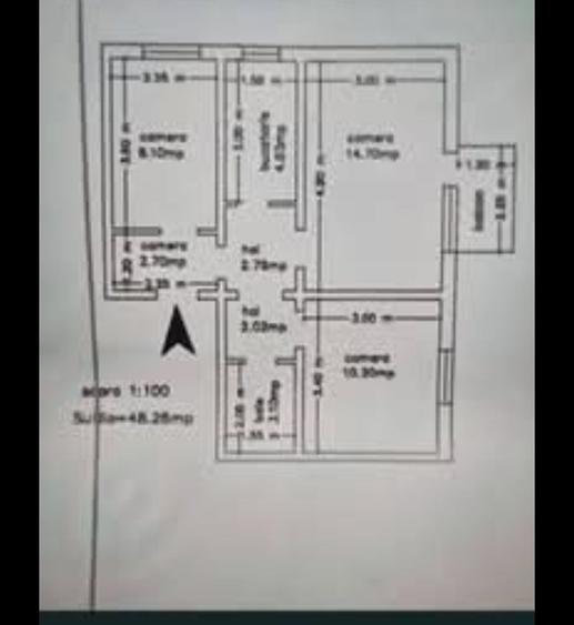 Apartament cu 3 camere decomandat în Mircea cel Bătrân