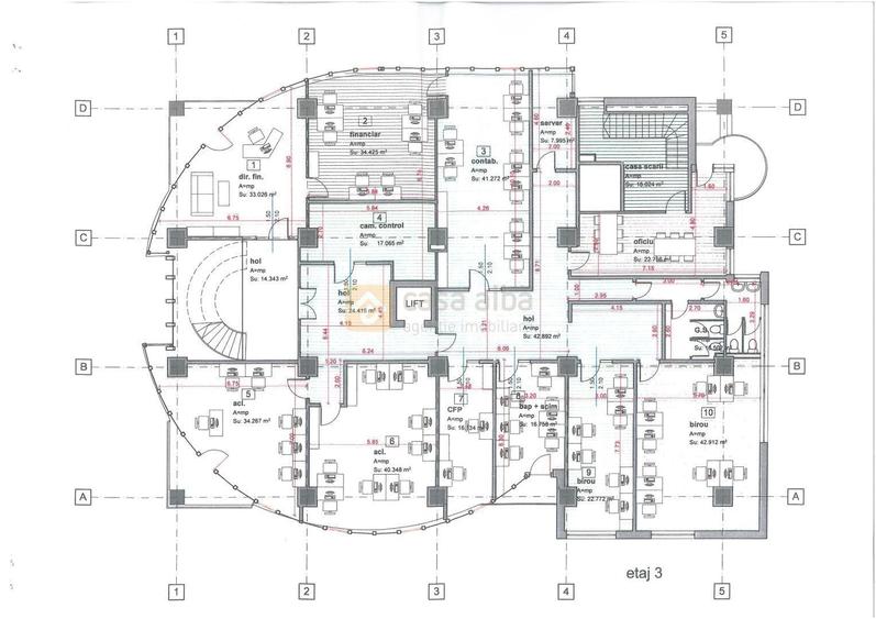 Semicentral - spatiu de birouri complet amenajat - 1