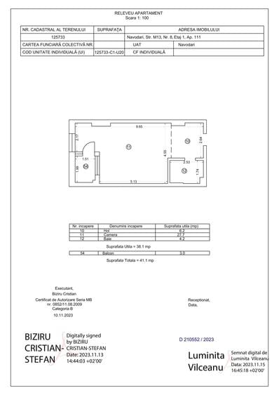 Studio spatios | Building Stefan Lake II | 41,1 mp