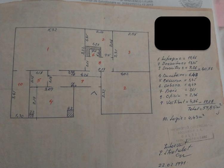Apartament cu 3 camere decomandat în Faleză