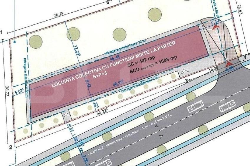Teren Construcții intravilan de 1464 mp, în Mănăștur