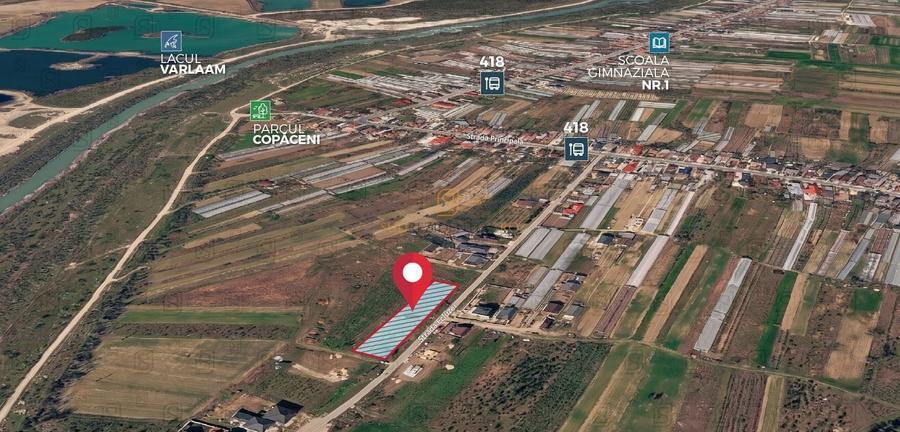 Teren Construcții intravilan de 705 mp, în Copăceni