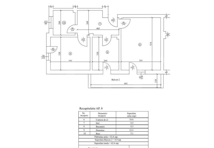 Apartament cu 2 camere decomandat în Albești