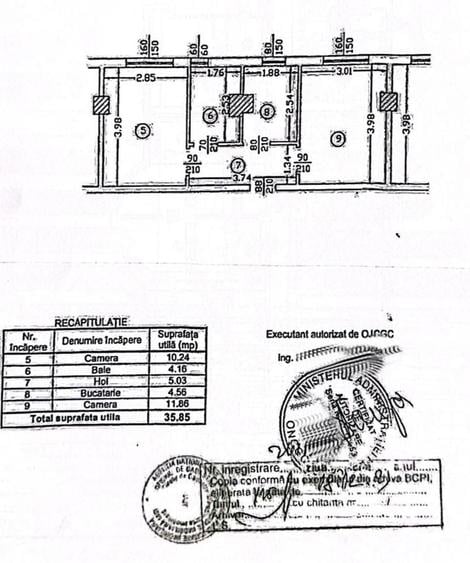 Apartament cu 2 camere decomandat în Central