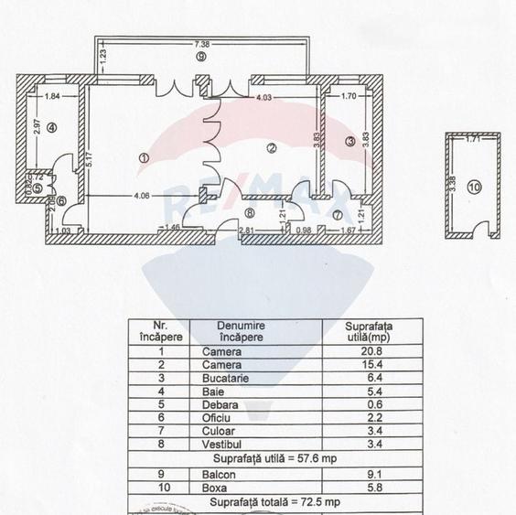 Apartament 2 camere decomandat de vanzare, zona Rosetti, 58 mp utili - 4