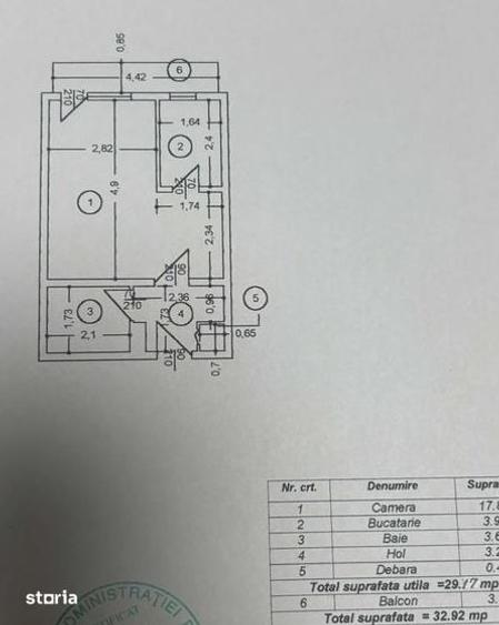 Garsonieră semidecomandată în Rahova