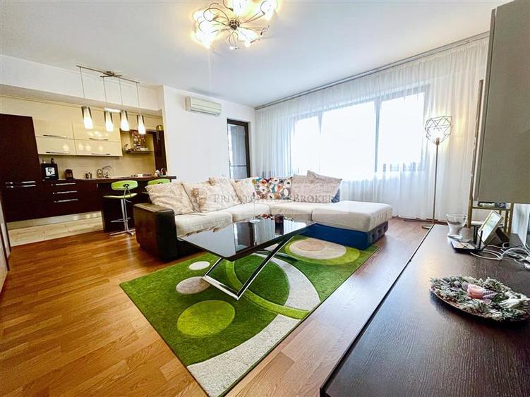 Apartament cu 2 camere semidecomandat, mobilat în Băneasa