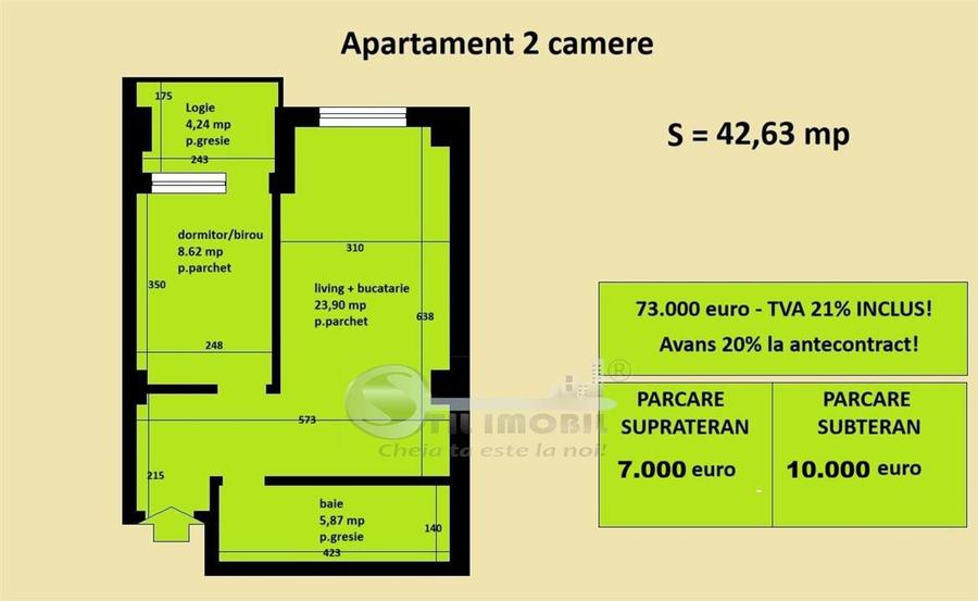 Apartament 2 camere Cug Valea Adanca, bloc nou, cartier rezidential - 2