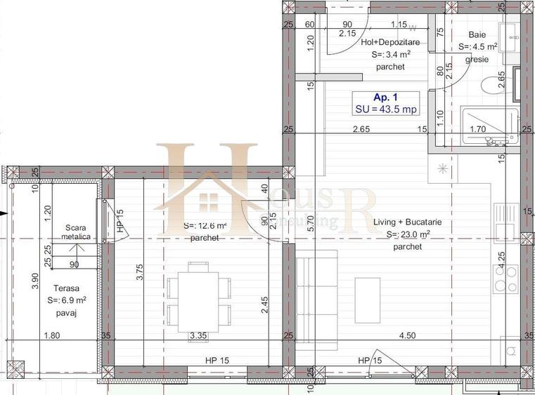 Apartament cu 2 camere decomandat în Braytim