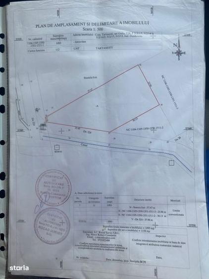 Teren de 4400 mp, în Tărtășești