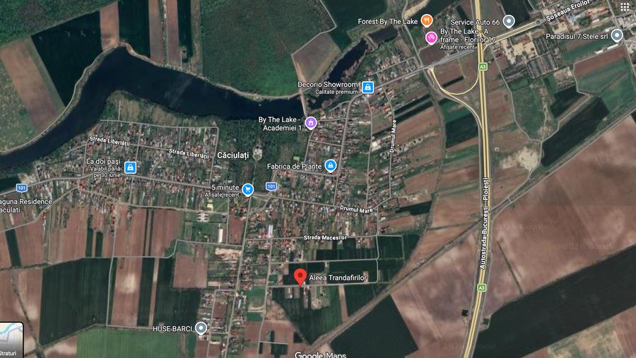 Teren Construcții intravilan de 1500 mp, în Căciulați