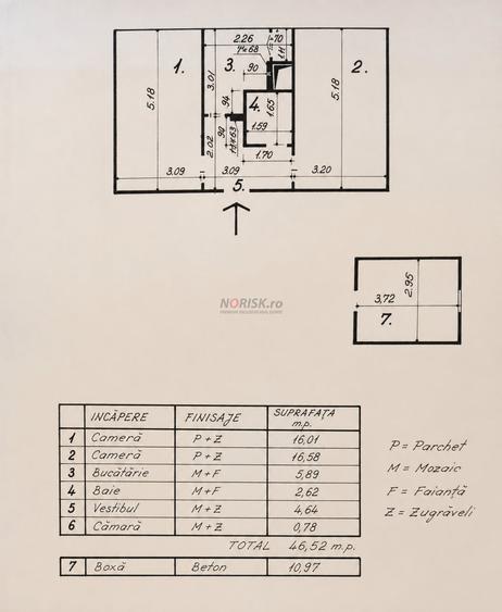 2 Camere | Ceaikovski | 48mp | Centrală | Decomandat | Floreasca - 7