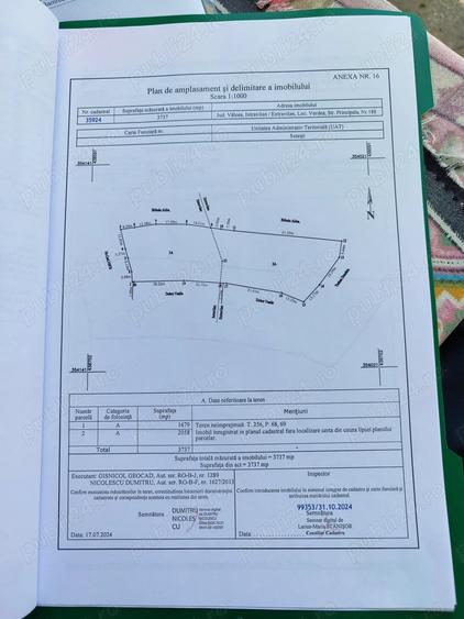 Teren de 3750 mp, în Verdea