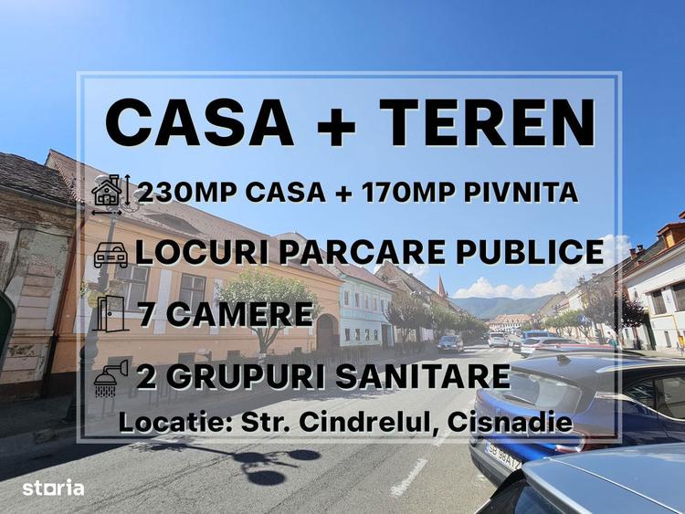 RO/EN Casa deosebita, Zona Centru Cisnadie, Teren+Pivnita+POD |VIDEO - 16