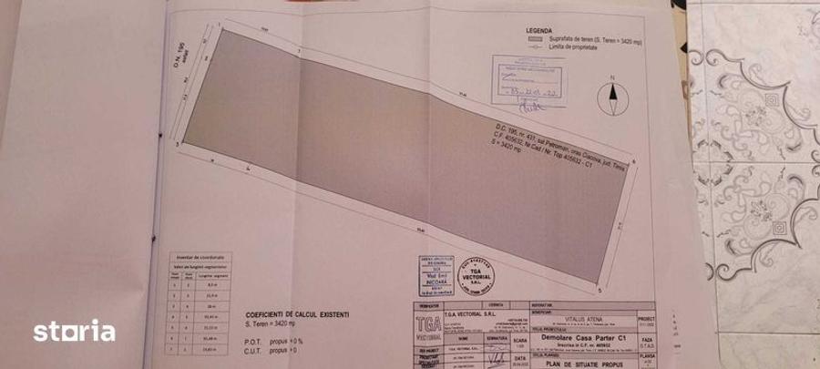 Teren de 3420 mp, în Central
