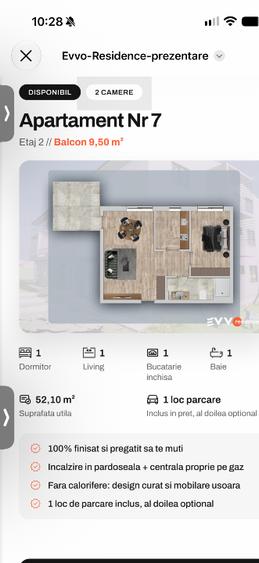 Apartament cu 2 camere în Giroc