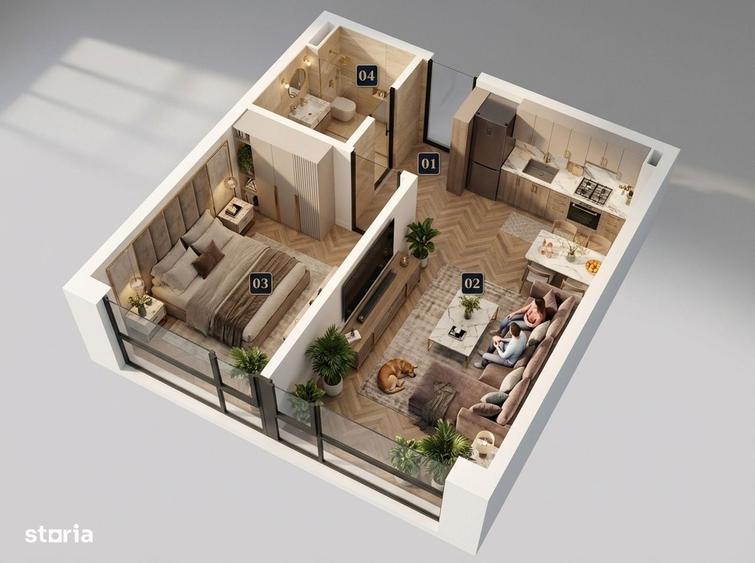 Apartament cu 2 camere în Rudeni