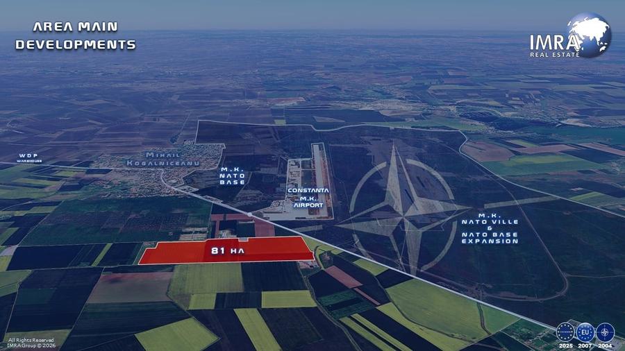Teren Construcții extravilan de 812800 mp, în Mihail Kogălniceanu